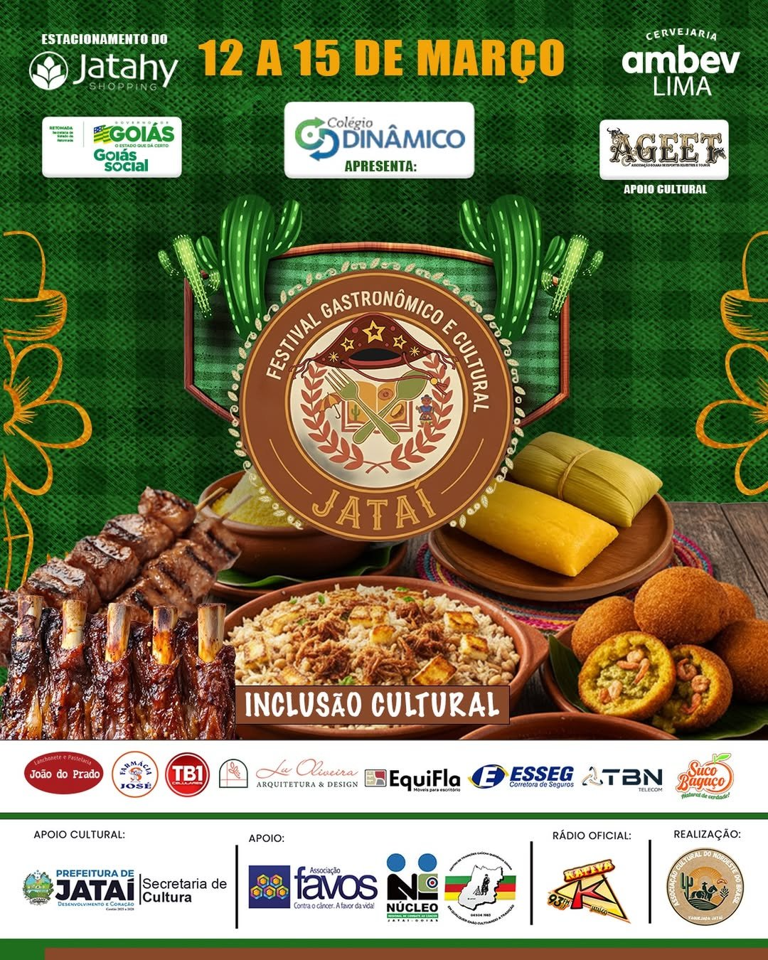 Festival Gastronômico de Jataí: Evento gratuito no Jatahy Shopping reúne culinária regional e shows até domingo